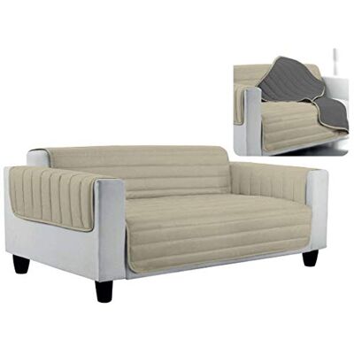 Italian Bed Linen Eleganckie pokrowce na kanapę Doubleface, ciemnoszare, 2 miejsca, 100% mikrofibra, 1 Italian Bed Linen Eleganckie pokrowce na kanapę Doubleface, ciemnoszare, 2 miejsca, 100% mikrofibra, 1