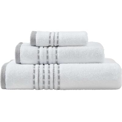 Tommy Bahama Zestaw ręczników, super miękkie ręczniki łazienkowe premium, tropikalna dekoracja domu (szary klif, 3-pak) Tommy Bahama Zestaw ręczników, super miękkie ręczniki łazienkowe premium, tropikalna dekoracja domu (szary klif, 3-pak)