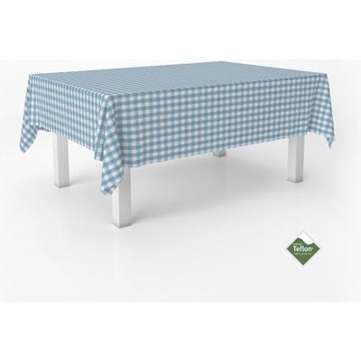 ECOMMERC3 Vichy obrus na stół prostokątny rozmiar 240 x 140 cm Vichy wyjątkowo miękki i wodoodporny obrus niebieski ECOMMERC3 Vichy obrus na stół prostokątny rozmiar 240 x 140 cm Vichy wyjątkowo miękki i wodoodporny obrus niebieski