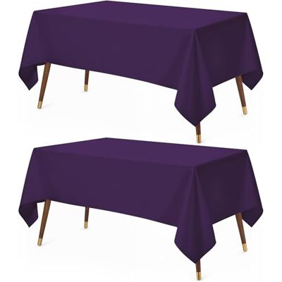 Utopia Kitchen Prostokątny obrus 152 x 259 cm (2 sztuki) fioletowy obrus, można prać w pralce, idealny na imprezy, wesela i festiwale (152 x 260 cm) Utopia Kitchen Prostokątny obrus 152 x 259 cm (2 sztuki) fioletowy obrus, można prać w pralce, idealny na imprezy, wesela i festiwale (152 x 260 cm)