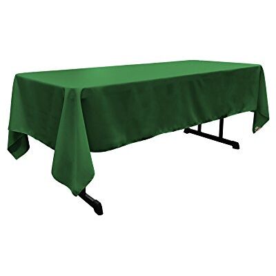 LA Linen Prostokątny obrus z popeliną, poliester, szmaragdowa zieleń, 152 x 250 cm LA Linen Prostokątny obrus z popeliną, poliester, szmaragdowa zieleń, 152 x 250 cm