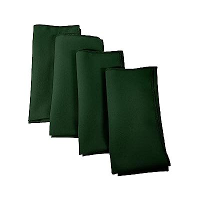LA Linen Serwetki z miękkiej tkaniny, nadające się do prania, wielokrotnego użytku, odporne na plamy i zagniecenia, serwetki obiadowe, ślubne, na imprezy, 4 x 45 cm, zielone Hunter Green, 4-pak LA Linen Serwetki z miękkiej tkaniny, nadające się do prania, wielokrotnego użytku, odporne na plamy i zagniecenia, serwetki obiadowe, ślubne, na imprezy, 4 x 45 cm, zielone Hunter Green, 4-pak