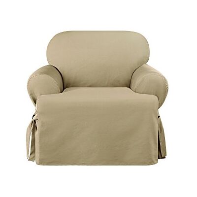 Surefit Ciężkie płótno bawełniane, 1 sztuka, pokrowiec na krzesło, w kolorze khaki Surefit Ciężkie płótno bawełniane, 1 sztuka, pokrowiec na krzesło, w kolorze khaki