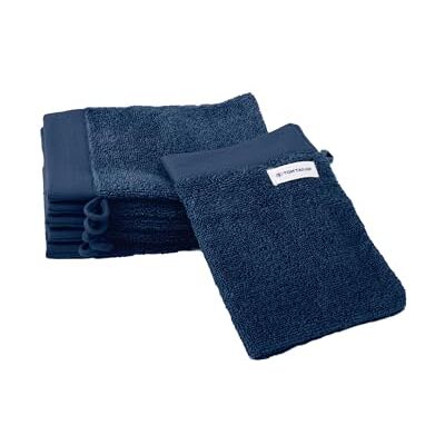 TOM TAILOR Rękawica do mycia, zestaw 6 sztuk, 16 x 21 cm, 100% bawełna/frotte, z zawieszką i etykietą z logo, COLOR BATH TOWEL niebieskie (Dark Navy) TOM TAILOR Rękawica do mycia, zestaw 6 sztuk, 16 x 21 cm, 100% bawełna/frotte, z zawieszką i etykietą z logo, COLOR BATH TOWEL niebieskie (Dark Navy)