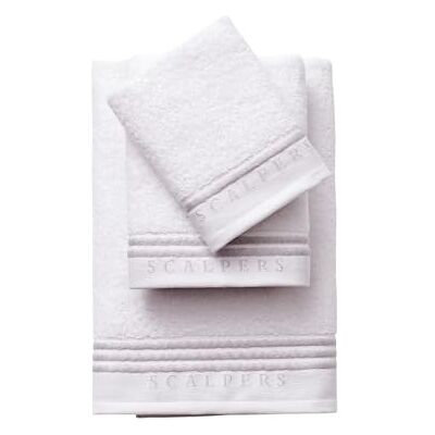 Scalpers Zestaw ręczników łazienkowych (toaletka 30x50cm + ręce 50x90cm + łazienka 70x140cm) 450GSM w bawełny Biały z szarym Home Scalpers Zestaw ręczników łazienkowych (toaletka 30x50cm + ręce 50x90cm + łazienka 70x140cm) 450GSM w bawełny Biały z szarym Home