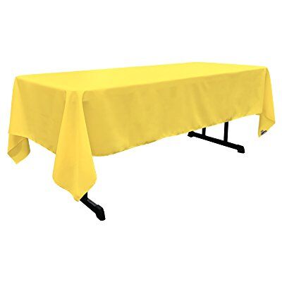 LA Linen Prostokątny obrus z popeliny poliestrowej 152 x 300 cm, żółte światło LA Linen Prostokątny obrus z popeliny poliestrowej 152 x 300 cm, żółte światło