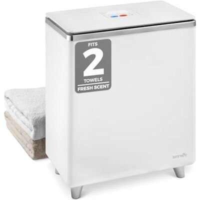 SereneLife Podgrzewacz do Ręczników Luksusowy – 20L, Podgrzewacz na 2 Ręczniki, Koc, Szlafroki, Aromaterapia, Automatyczne Wyłączenie, Srebrny SereneLife Podgrzewacz do Ręczników Luksusowy – 20L, Podgrzewacz na 2 Ręczniki, Koc, Szlafroki, Aromaterapia, Automatyczne Wyłączenie, Srebrny