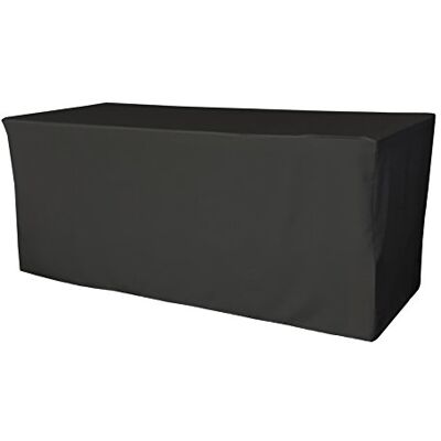 LA Linen Poliestrowa popelina dopasowana obrus 72 na 24 na 30 cali, czarny, 183 x 61 x 0,2 cm LA Linen Poliestrowa popelina dopasowana obrus 72 na 24 na 30 cali, czarny, 183 x 61 x 0,2 cm