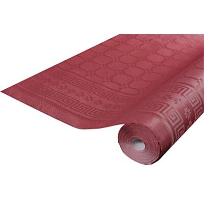 Exacompta Pro Nappe R480622I Profesjonalny obrus ze wzorem papieru damaszkowego w rolce 6m długości x 1,20m szerokości jednorazowy, uniwersalny szykowny i klasyczny, nakrycie stołu 12 sztuk kolor bordowy Exacompta Pro Nappe R480622I Profesjonalny obrus ze wzorem papieru damaszkowego w rolce 6m długości x 1,20m szerokości jednorazowy, uniwersalny szykowny i klasyczny, nakrycie stołu 12 sztuk kolor bordowy