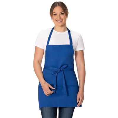 Chef Works Unisex fartuch z trzema kieszeniami dla dorosłych, królewski, jeden rozmiar standardowy Chef Works Unisex fartuch z trzema kieszeniami dla dorosłych, królewski, jeden rozmiar standardowy