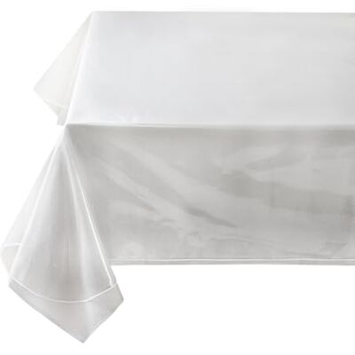 Benson Mills Wytrzymały, przezroczysty plastikowy obrus, 100% wodoodporny obrus, odporny na wyciek oleju, obrus na stół do jadalni, imprezy i święta (152 cm x 315 cm prostokątny) Benson Mills Wytrzymały, przezroczysty plastikowy obrus, 100% wodoodporny obrus, odporny na wyciek oleju, obrus na stół do jadalni, imprezy i święta (152 cm x 315 cm prostokątny)