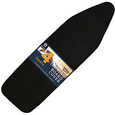 SAVUK Pokrowiec i podkładka na deskę do prasowania w standardowym rozmiarze 38 cm x 137 cm, regulowane elastyczne dopasowanie krawędzi, bardzo gruba wyściółka, odbijająca ciepło, nieprzywierająca SAVUK Pokrowiec i podkładka na deskę do prasowania w standardowym rozmiarze 38 cm x 137 cm, regulowane elastyczne dopasowanie krawędzi, bardzo gruba wyściółka, odbijająca ciepło, nieprzywierająca