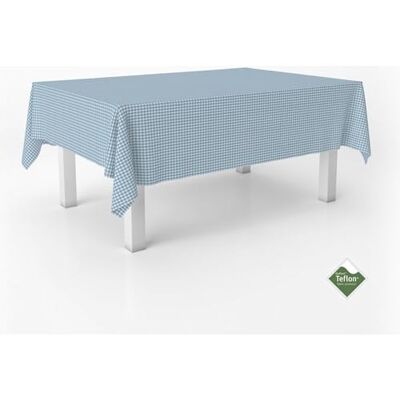 ECOMMERC3 Vichy obrus na stół prostokątny rozmiar 300 x 140 cm Vichy bardzo miękki i wodoodporny obrus niebieski ECOMMERC3 Vichy obrus na stół prostokątny rozmiar 300 x 140 cm Vichy bardzo miękki i wodoodporny obrus niebieski
