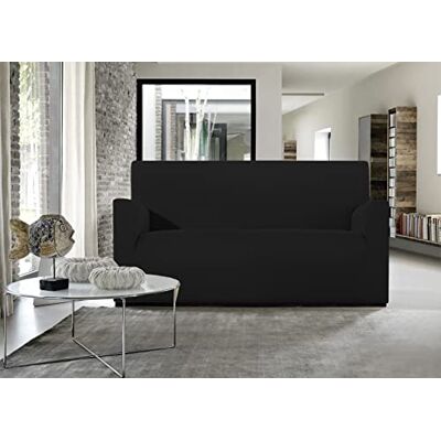 BIANCHERIAWEB Magico Sofa 4 Miejsca Elastyczny Ręcznik Sofa Jednolity Kolor Czarny, Nadaje się do sofy od 220 do 260 cm z Głębokością Siedzenia 65 cm, Ochraniacz Na Sofa Przeciwdeszczowa BIANCHERIAWEB Magico Sofa 4 Miejsca Elastyczny Ręcznik Sofa Jednolity Kolor Czarny, Nadaje się do sofy od 220 do 260 cm z Głębokością Siedzenia 65 cm, Ochraniacz Na Sofa Przeciwdeszczowa