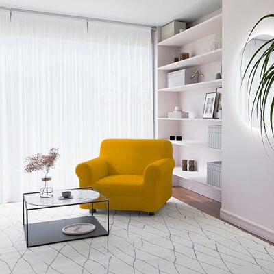 Italian Bed Linen Pokrowiec na sofę "Più Bello", żółty, 1 przestrzeń Italian Bed Linen Pokrowiec na sofę "Più Bello", żółty, 1 przestrzeń