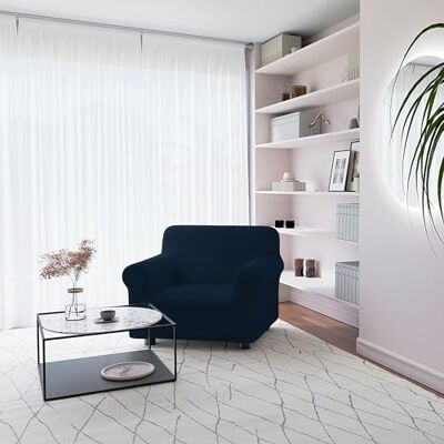 Italian Bed Linen Pokrowiec na sofę "Più Bello", ciemnoniebieski, 1 miejsca Italian Bed Linen Pokrowiec na sofę "Più Bello", ciemnoniebieski, 1 miejsca