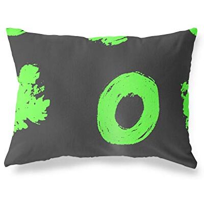 Bonamaison Poduszka ozdobna poszewka na poduszkę w kolorze neonowego zielonego dymu, miękka wygodna, do domu, samochodu, biura, salonu, sypialni, 35 x 50 cm – zaprojektowana i wyprodukowana w Turcji Bonamaison Poduszka ozdobna poszewka na poduszkę w kolorze neonowego zielonego dymu, miękka wygodna, do domu, samochodu, biura, salonu, sypialni, 35 x 50 cm – zaprojektowana i wyprodukowana w Turcji