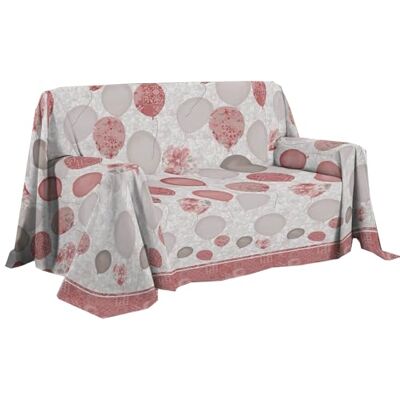 PENSIERI DELICATI Pokrowiec na sofę 250 x 290 cm, wyprodukowany we Włoszech, 100% czysta bawełna, wzór czerwonych balonów, idealny jako ręcznik do dekoracji, na łóżko lub letnia narzuta na łóżko (2 PENSIERI DELICATI Pokrowiec na sofę 250 x 290 cm, wyprodukowany we Włoszech, 100% czysta bawełna, wzór czerwonych balonów, idealny jako ręcznik do dekoracji, na łóżko lub letnia narzuta na łóżko (2