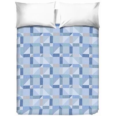 PENSIERI DELICATI Podwójny koc 260 x 280 cm, 100% bawełna Pique pojedynczy ręcznik, idealny jako ręcznik dekoracyjny, 2-osobowy koc do spania, niebieski wzór Aten, 100% wyprodukowano we Włoszech PENSIERI DELICATI Podwójny koc 260 x 280 cm, 100% bawełna Pique pojedynczy ręcznik, idealny jako ręcznik dekoracyjny, 2-osobowy koc do spania, niebieski wzór Aten, 100% wyprodukowano we Włoszech