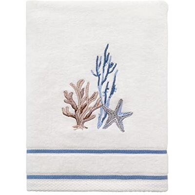 Avanti Linens Ręcznik do rąk, miękki i chłonny ręcznik bawełniany (abstrakcyjna kolekcja przybrzeżna) 76 cm x 40 cm Avanti Linens Ręcznik do rąk, miękki i chłonny ręcznik bawełniany (abstrakcyjna kolekcja przybrzeżna) 76 cm x 40 cm
