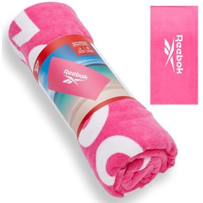 Reebok Ręcznik Plażowy Positano Bawełniany Ręcznik z Welurowym Wykończeniem Duży Ręcznik dla Dorosłych Szybkoschnący i Miękki Na Plażę, Basen i Leżak 70 x 140 cm Atomic Pink Reebok Ręcznik Plażowy Positano Bawełniany Ręcznik z Welurowym Wykończeniem Duży Ręcznik dla Dorosłych Szybkoschnący i Miękki Na Plażę, Basen i Leżak 70 x 140 cm Atomic Pink