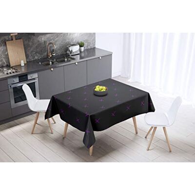 Bonamaison Dekoracja kuchenna, obrus, fioletowy, czarny, 140 x 140 cm – zaprojektowany i wyprodukowany w Turcji Bonamaison Dekoracja kuchenna, obrus, fioletowy, czarny, 140 x 140 cm – zaprojektowany i wyprodukowany w Turcji