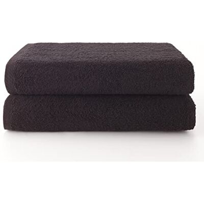 Top Towel Plus Duże ręczniki kąpielowe Ręczniki kąpielowe 2 ręczniki prysznicowe 100 x 150 cm Bawełna 100% Czarny Top Towel Plus Duże ręczniki kąpielowe Ręczniki kąpielowe 2 ręczniki prysznicowe 100 x 150 cm Bawełna 100% Czarny