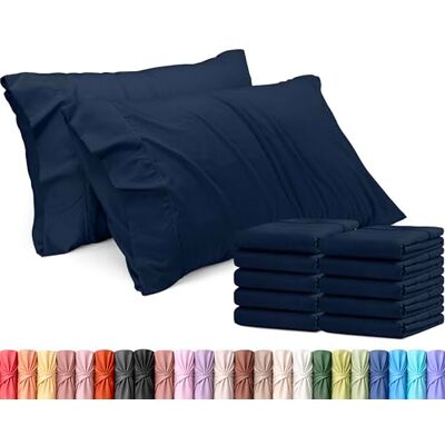 Utopia Bedding Poszewki na poduszki, zamknięcie kopertowe, miękka szczotkowana tkanina z mikrofibry, odporne na kurczenie się i blaknięcie, rozm. standardowy, 12 szt., 50 x 65 cm (granatowe) Utopia Bedding Poszewki na poduszki, zamknięcie kopertowe, miękka szczotkowana tkanina z mikrofibry, odporne na kurczenie się i blaknięcie, rozm. standardowy, 12 szt., 50 x 65 cm (granatowe)