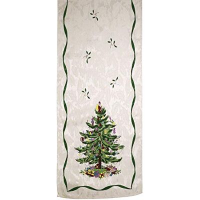Spode Bieżnik na stół z tkaniny, akcesoria do stołu kuchennego, dekoracja domu na święta (kolekcja choinki 35 cm x 229 cm) Spode Bieżnik na stół z tkaniny, akcesoria do stołu kuchennego, dekoracja domu na święta (kolekcja choinki 35 cm x 229 cm)