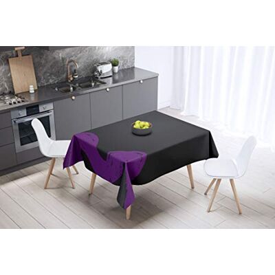 Bonamaison Dekoracja kuchenna, obrus, fioletowy, czarny, 140 x 140 cm – zaprojektowany i wyprodukowany w Turcji Bonamaison Dekoracja kuchenna, obrus, fioletowy, czarny, 140 x 140 cm – zaprojektowany i wyprodukowany w Turcji