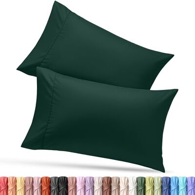 Utopia Bedding Poszewki na poduszki typu queen, 2 szt., zapięcie kopertowe, miękka szczotkowana tkanina z mikrofibry, odporne na kurczenie się i blaknięcie, 50 x 76 cm (Queen, Emerald) Utopia Bedding Poszewki na poduszki typu queen, 2 szt., zapięcie kopertowe, miękka szczotkowana tkanina z mikrofibry, odporne na kurczenie się i blaknięcie, 50 x 76 cm (Queen, Emerald)