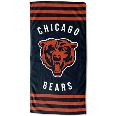 1NFL/72004/0001/RET The Northwest Company NFL Chicago Bears Stripes ręcznik plażowy, 76 cm x 152 cm, wielokolorowy, jeden rozmiar 1NFL/72004/0001/RET The Northwest Company NFL Chicago Bears Stripes ręcznik plażowy, 76 cm x 152 cm, wielokolorowy, jeden rozmiar