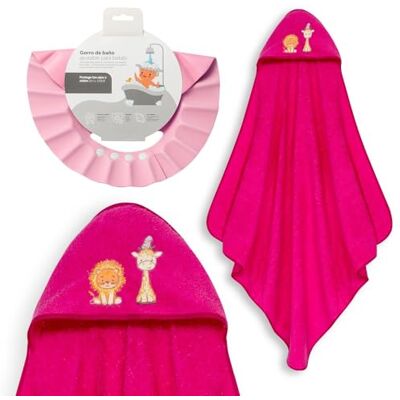 Interbaby Peleryna do kąpieli dla niemowląt + regulowana czapka 100% bawełniany ręcznik z kapturem unisex Miękki, szybkoschnący Idealny dla noworodków, niemowląt i małych dzieci Projekt lwa Interbaby Peleryna do kąpieli dla niemowląt + regulowana czapka 100% bawełniany ręcznik z kapturem unisex Miękki, szybkoschnący Idealny dla noworodków, niemowląt i małych dzieci Projekt lwa