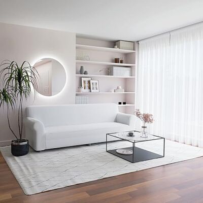 Italian Bed Linen Piu Bello pokrowiec na sofę bielastico, wysuwany, biały, 4 miejsca Italian Bed Linen Piu Bello pokrowiec na sofę bielastico, wysuwany, biały, 4 miejsca