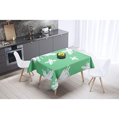 Bonamaison Dekoracja kuchenna, obrus, benzynowa zieleń, biały, 140 x 140 cm zaprojektowany i wyprodukowany w Turcji Bonamaison Dekoracja kuchenna, obrus, benzynowa zieleń, biały, 140 x 140 cm zaprojektowany i wyprodukowany w Turcji