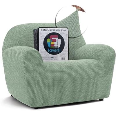 FAVERTI Pokrowiec na fotel 1-osobowy 70-110 cm NOVELE model turkusowy Super elastyczny pokrowiec idealny do każdego kształtu fotela Wysokiej jakości tkanina żakardowa w dotyku bawełna FAVERTI Pokrowiec na fotel 1-osobowy 70-110 cm NOVELE model turkusowy Super elastyczny pokrowiec idealny do każdego kształtu fotela Wysokiej jakości tkanina żakardowa w dotyku bawełna
