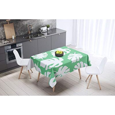 Bonamaison Dekoracja kuchenna, obrus, benzynowa zieleń, biały, 140 x 140 cm zaprojektowany i wyprodukowany w Turcji Bonamaison Dekoracja kuchenna, obrus, benzynowa zieleń, biały, 140 x 140 cm zaprojektowany i wyprodukowany w Turcji