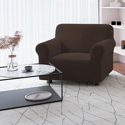 Italian Bed Linen FASHIONABLE pokrowiec na sofę z pełnym pokryciem, brązowy 1-osobowy Italian Bed Linen FASHIONABLE pokrowiec na sofę z pełnym pokryciem, brązowy 1-osobowy