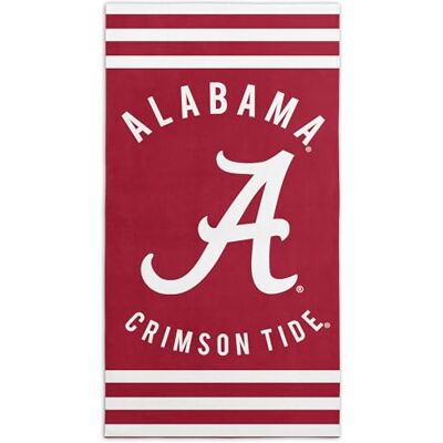 ALBCTWL2020 Northwest NCAA Alabama Crimson Tide Ręcznik plażowy uniseks dla dorosłych, 76 x 152 cm, paski ALBCTWL2020 Northwest NCAA Alabama Crimson Tide Ręcznik plażowy uniseks dla dorosłych, 76 x 152 cm, paski