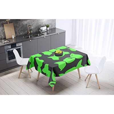 Bonamaison Dekoracja kuchenna, obrus, neonowy zielony opar, 140 x 140 cm zaprojektowany i wyprodukowany w Turcji Bonamaison Dekoracja kuchenna, obrus, neonowy zielony opar, 140 x 140 cm zaprojektowany i wyprodukowany w Turcji