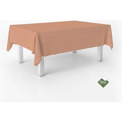 ECOMMERC3 Vichy obrus na stół prostokątny rozmiar 100 x 140 cm Vichy wyjątkowo miękki i wodoodporny obrus pomarańczowy ECOMMERC3 Vichy obrus na stół prostokątny rozmiar 100 x 140 cm Vichy wyjątkowo miękki i wodoodporny obrus pomarańczowy