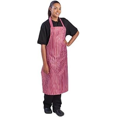 A581 Whites Chefs Clothing Białych kucharzy odzież wodoodporny fartuch śliniak nylon czerwony i biały pasek restauracja A581 Whites Chefs Clothing Białych kucharzy odzież wodoodporny fartuch śliniak nylon czerwony i biały pasek restauracja