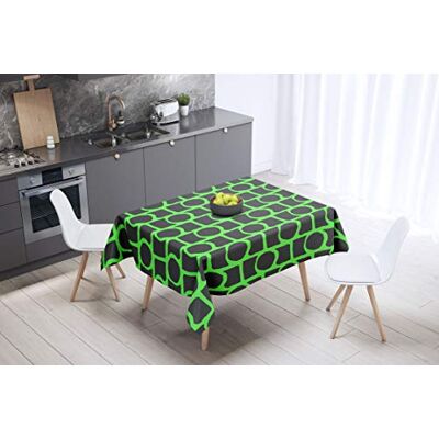 Bonamaison Dekoracja kuchenna, obrus, neonowy zielony dym, 140 x 140 cm – zaprojektowany i wyprodukowany w Turcji Bonamaison Dekoracja kuchenna, obrus, neonowy zielony dym, 140 x 140 cm – zaprojektowany i wyprodukowany w Turcji