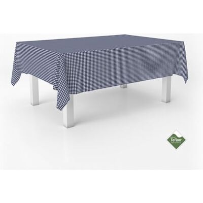 ECOMMERC3 Vichy obrus na stół prostokątny rozmiar 250 x 140 cm Vichy wyjątkowo miękki i wodoodporny obrus w kolorze granatowym ECOMMERC3 Vichy obrus na stół prostokątny rozmiar 250 x 140 cm Vichy wyjątkowo miękki i wodoodporny obrus w kolorze granatowym