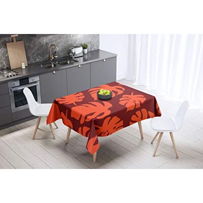 Bonamaison Dekoracja kuchenna, obrus, pomarańczowy bordowy, 140 x 140 cm – zaprojektowany i wyprodukowany w Turcji Bonamaison Dekoracja kuchenna, obrus, pomarańczowy bordowy, 140 x 140 cm – zaprojektowany i wyprodukowany w Turcji