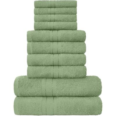 GC GAVENO CAVAILIA Towels Family Bale Set – 10 sztuk 100% egipskiej bawełny, 4 x twarz 4 x ręcznik do rąk, 2 x ręcznik kąpielowy, najwyższej jakości wysoce chłonne akcesoria łazienkowe, można prać w GC GAVENO CAVAILIA Towels Family Bale Set – 10 sztuk 100% egipskiej bawełny, 4 x twarz 4 x ręcznik do rąk, 2 x ręcznik kąpielowy, najwyższej jakości wysoce chłonne akcesoria łazienkowe, można prać w