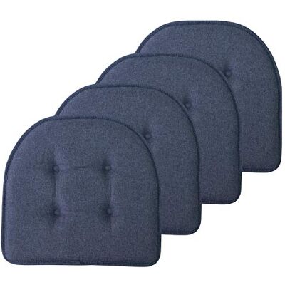 Sweet Home Collection Poduszka na krzesło podkładki z pianki z pamięcią kształtu Tufted Slip Antypoślizgowe gumowe oparcie w kształcie litery U 43 cm x 40 cm pokrowiec na siedzisko, niebieski denim 4 Sweet Home Collection Poduszka na krzesło podkładki z pianki z pamięcią kształtu Tufted Slip Antypoślizgowe gumowe oparcie w kształcie litery U 43 cm x 40 cm pokrowiec na siedzisko, niebieski denim 4