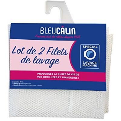 Bleu Calin Bleu Câlin Lot De 2 Filets De Lavage Oreiller Traversin, poliester, 65 x 30/65 x 40 cm Bleu Calin Bleu Câlin Lot De 2 Filets De Lavage Oreiller Traversin, poliester, 65 x 30/65 x 40 cm