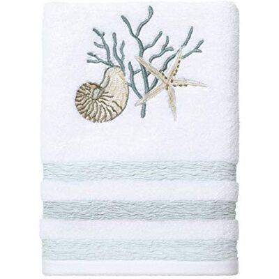 Avanti Linens Coastal Terrazzo Collection, bawełna, biały, ręcznik do rąk Avanti Linens Coastal Terrazzo Collection, bawełna, biały, ręcznik do rąk