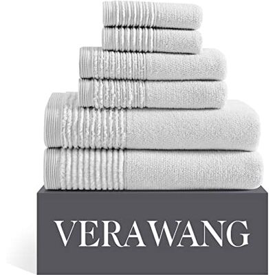 Vera Wang - Zestaw ręczników kąpielowych - Szary - Bawełna luksusowa - 6 sztuk Vera Wang - Zestaw ręczników kąpielowych - Szary - Bawełna luksusowa - 6 sztuk